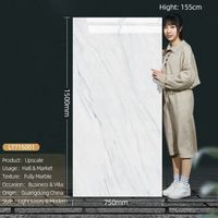 White Glossy Full Body Marble Flooring 750x1500mm Premium Large Size Polished Glazed Metal Porcelain Living Room Tiles