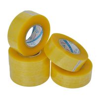 Factory packing BOpp carton sealed clear Bopp sticky box packing clear and light yellow tape