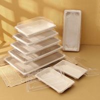 Factory direct supply takeaway food tray sugarcane sushi box plastic food container with lid