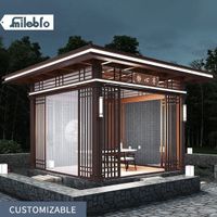 Smile Bro High Quality Gazebo Lightweight Pergola Size 3x3 4x3 OEM Garden Building Waterproof Bioclimate Outdoor Pergola Aluminum