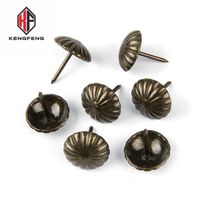 Flower Head 23mm Shank Decorative Furniture Nails Floral Pattern Metal Bronze Sofa Decorative Tacks