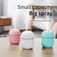 Portable Mini Humidifier 220ml Small Cool Mist Humidifier Personal USB Desktop Humidifier for Baby Bedroom Office Travel Home