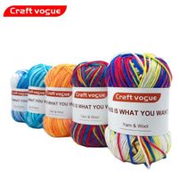 Craft Vogue Hot Sale Wholesale Free Sample Soft Worsted Hand Knitting Baby Yarn 50g Milk Cotton Yarn Crochet