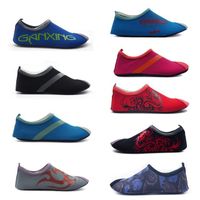 Wholesale New Pvc Sole Printed Aqua Sports Shoes Outdoor Walking Barefoot Quick Dry Anti-slip Beach Laces Eva Insoles