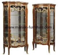 Exporter Hot Selling Antique French Glass Showcase Glass Showcase Display Cabinet Antique Copy Cabinet