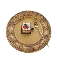 Xiangjin Wholesale Designer Black Plastic Rose Gold Coral Charger Dish Wedding Decoration Dinner Luxury Dish Charger