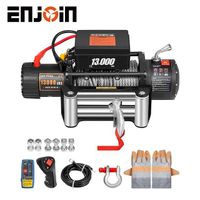 ENJOIN High Quality 12v 24v 13000lbs Wire Rope Electric Off Road Truck Winch For 4wd