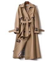 Windbreaker women's mid-length 2023 spring and autumn new Korean version large size popular British style coat over-the-knee coat