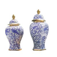 Antique Chinese Blue and White Porcelain Jars Ceramic Home Decorations