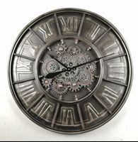 Factory Hot Sale COG Wall Clock Roman Numerals 3d Metal Movement Home Decorative