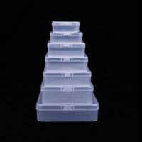 New square box heightened transparent plastic box with cover jewelry small objects hardware accessories custom plastic box