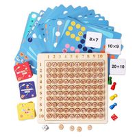 New Top Puzzle Learning Math Toys Advanced Wooden Montessori Multiplication Board Game for Kids