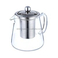 Stovetop Safe Glass Teapot Turkish Glass Teapot with Stainless Steel Infuser