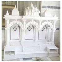 Beautiful white marble interior temple for India