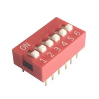 White Calculator 4 Raised and Submerged Position Dip Switch Smd