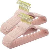 In Stock Pink Velvet Hangers 50 Pack High Quality Hangers Non-slip Felt Hangers Sturdy and Durable Coats