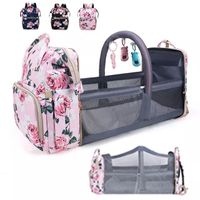 Wholesale Waterproof Foldable Travel Backpack With Bed Newborn Crib Mom Diaper Diaper Bag