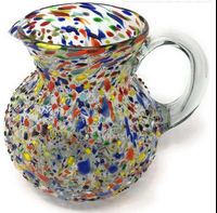 Mexican hand-blown glass jug