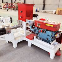 50-400KG/H output diesel engine floating eel feed pellet machine dryer extruded fish feed fish pellets