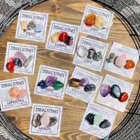 Custom Zodiac Stones Gemstones Healing Crystals Rolling Stones Set Gifts and Birthstones Reiki Chakras