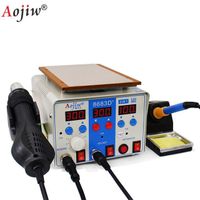 aojiw 8683d+ 3 in 1 LCD Digital Hot Air Soldering Iron Separator Soldering Iron Best Soldering Station