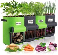 Large 3-Pack Planter 7 Gallon Felt Potato Grow Bag with Flap Lid and Handle Potato Grow Bag