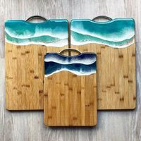 Epoxy Resin Cutting Board Ocean Effect Decorative Gift Cheese Board