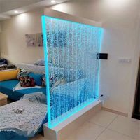 New Design Wall Mounted Water Bubble Wall Decorative Lighting Artificial Indoor Waterfall Fountain