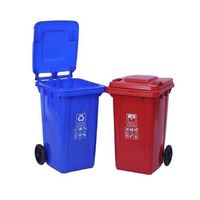 2022 hot sale external environmental protection plastic trash can with wheels universal trash can