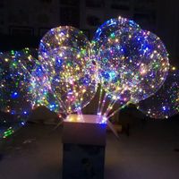 2019 Hot Sale Glow Light Up Valentine's Day Gift Helium Color LED Light Light Up Balloons For Wedding Party Decoration