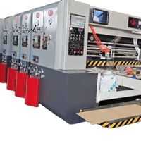 Fully automatic three-color slotting die-cutting machine