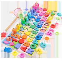 Baby Pretend Play Preschool Montessori Fishing Number Shapes Learning Busy Board Sensory Toys 2022 Popular Educational Toys for Children