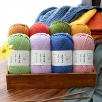 Wholesale Soft Roving 6 Strands Milk Cotton Yarn 100g Crochet Yarn For Knitting