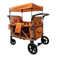 Foldable Wagon Shopping Cart Trolley Folding Cart with Wheels,