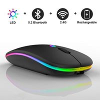 Wireless Mouse BT RGB Rechargeable Mouse Wireless Computer LED Backlight Ergonomic Gaming Mouse for Laptop