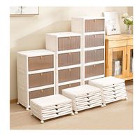 Foldable Storage Transparent Shoe Box Plastic Side Sliding Door Storage Box Dustproof Shoe Cabinet Desktop Shoe Storage Box