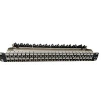 High Density Patch Panel 1U 48 Ports STP FTP Cat6A with RJ45 Keystone Jack