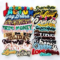 Custom Embroidered Patches Iron On Chenille Applique Garment Stickers