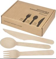 Disposable 160mm Eco-Friendly Biodegradable Custom Wooden Cutlery