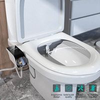 Domestic Bidet, Self Cleaning & Retractable Nozzle, Fresh Water Spray Non-Electric Mechanical Toilet Bidet Seat Attachment