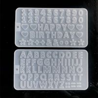 Alphanumeric Silicone Mold DIY Pendant Resin Jewelry Making Tools Resin Epoxy Mold Keychain Earrings Jewelry Handmade Crafts