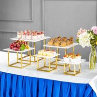 High-end commercial restaurant buffet wedding gold medal dessert cupcake buffet display stand