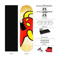 Wholesale Portable Wooden Custom Dual Rocker Skateboard with Design Made in China