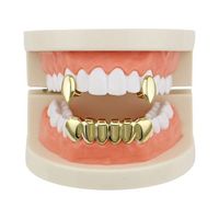 Hiphop Top Teeth Grillz Gold