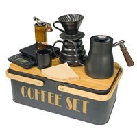 Elegant Stylish Portable Wooden Box - Simple Manual Coffee Machine Gift Set - Strong Flavor V60 Coffee Machine Kit