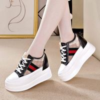 New autumn heightened platform high-heeled women's hidden wedge sneakers