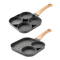 Four-hole fried egg pan kitchen pan non-stick steak frying pan breakfast egg burger small frying pan