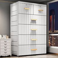 Large Drawer Plastic Baby Cabinet Multilayer Clothes Storage Cabinet Hot Sale Plastic Wardrobe