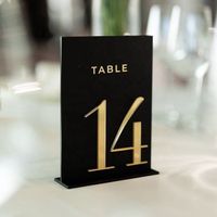 Matte Black Acrylic Table Numbers Wedding Centerpieces and Table Decoration Wedding Reception Table Names and Table Numbers