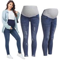 Maternity Ripped Jeans Skinny Stretch Denim Pencil Pants Maternity Pants Maternity Clothes Plus Size Leggings